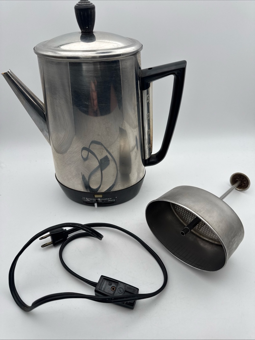 General Electric GE Oval Coffee Pot Percolator VTG 10 Cup Vintage 31P33